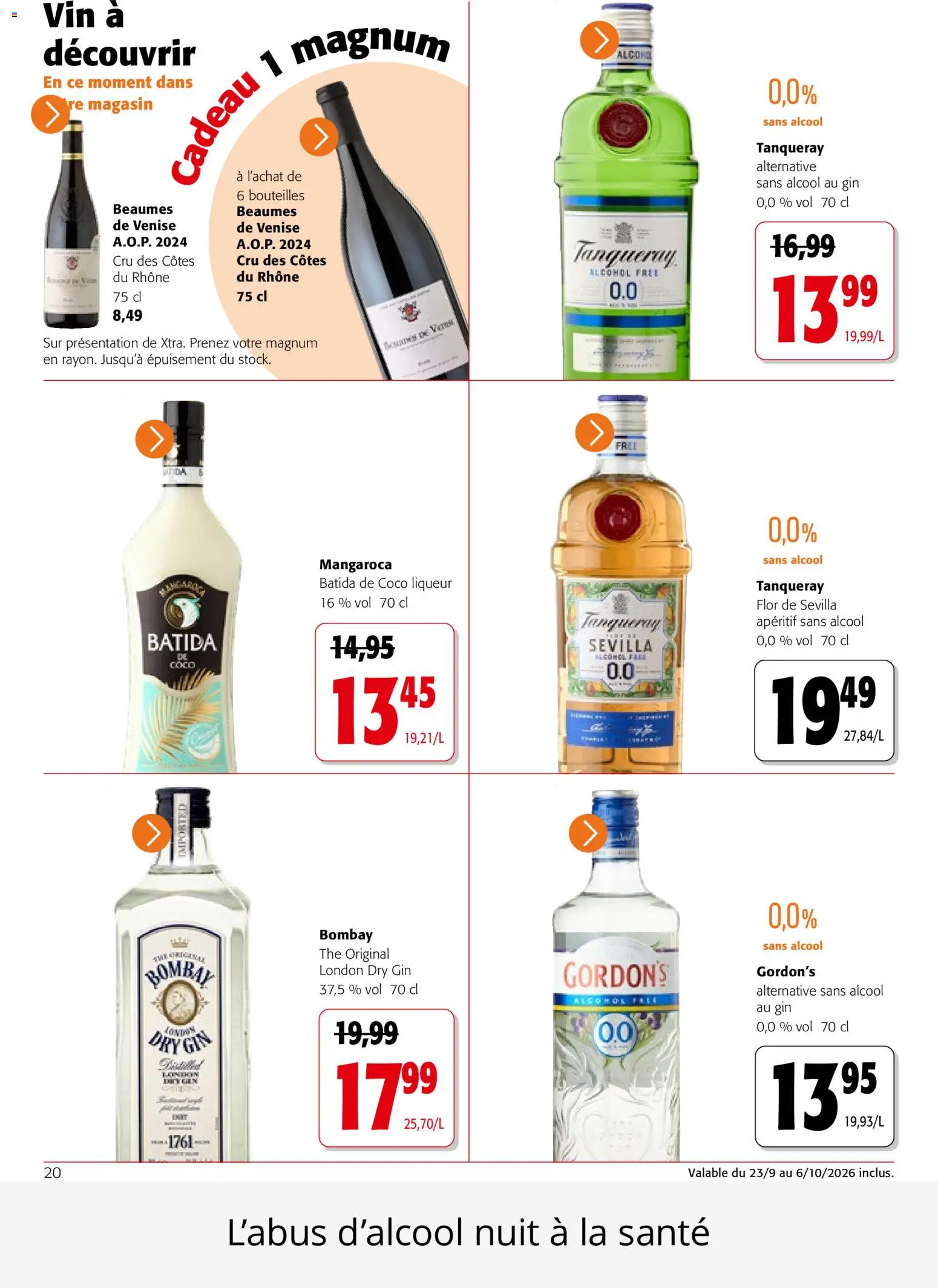 Prévisualisation de Colruyt catalogue du magasin Colruyt formulaire valide 23/09/2026 - Coco, Vin, Magnum, Thé, Gin, Apéritif, Liqueur, Alcool