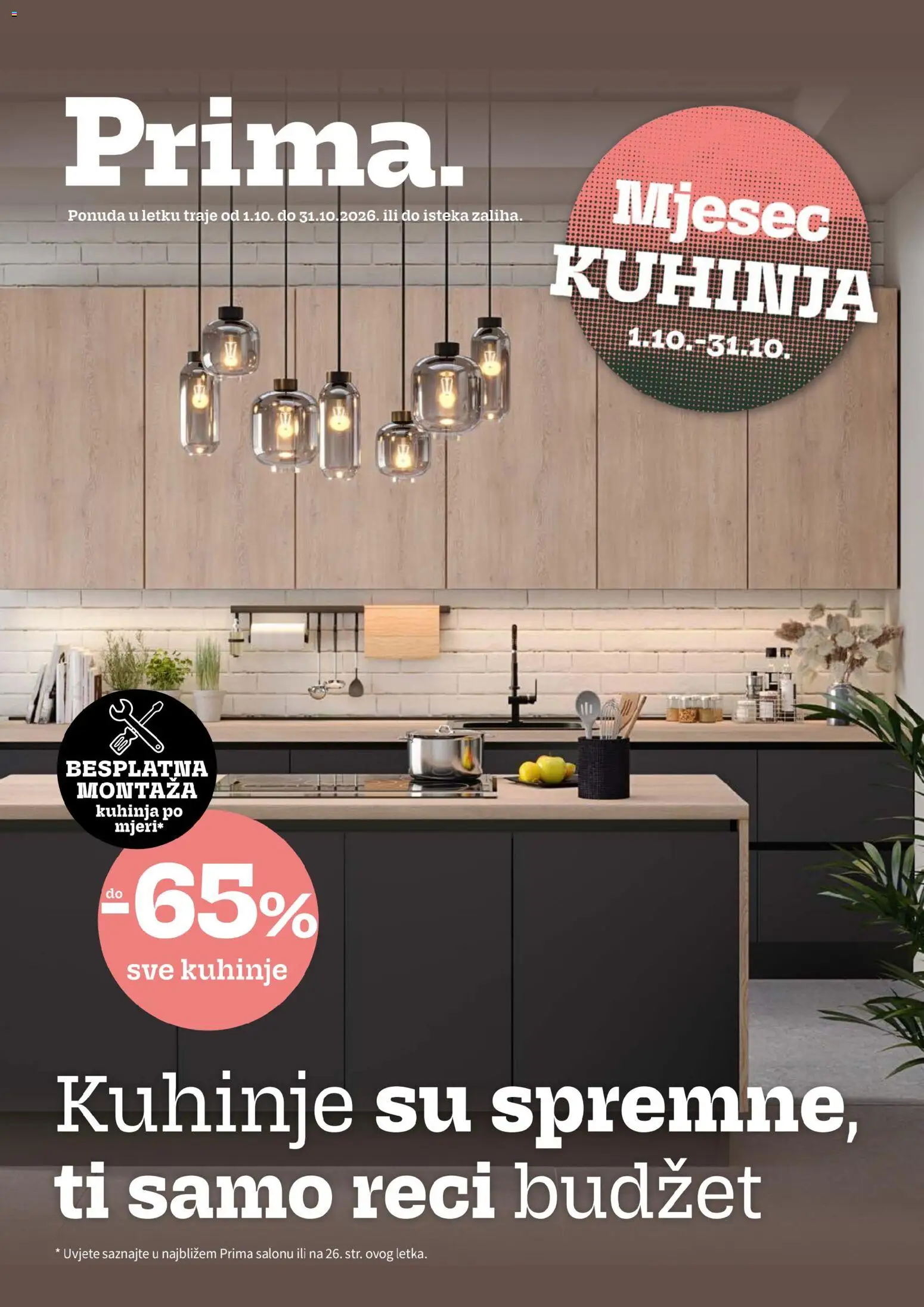 Pregled letka Prima Katalog trgovine Prima vrijedi od 01.10.2026 - Kuhinja