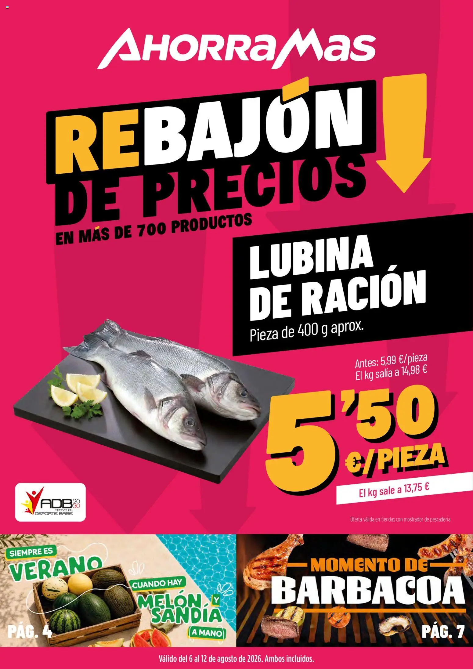 Vista previa del folleto de la tienda AhorraMas válido desde el 06/08/2026 