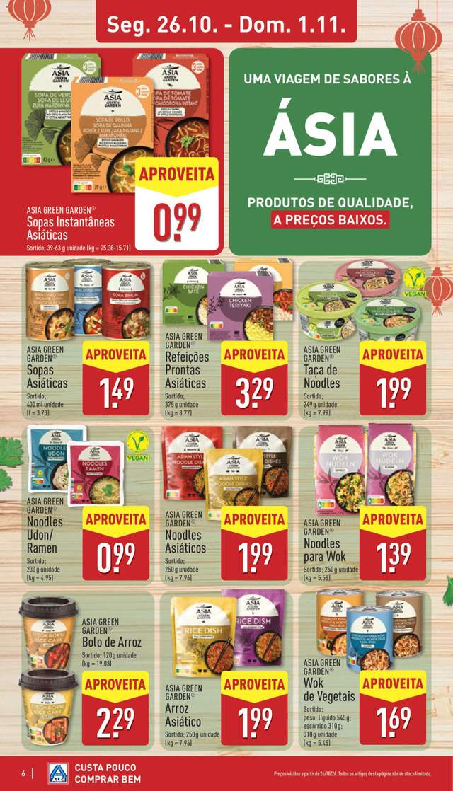 Novo folheto Aldi a partir de 26/10