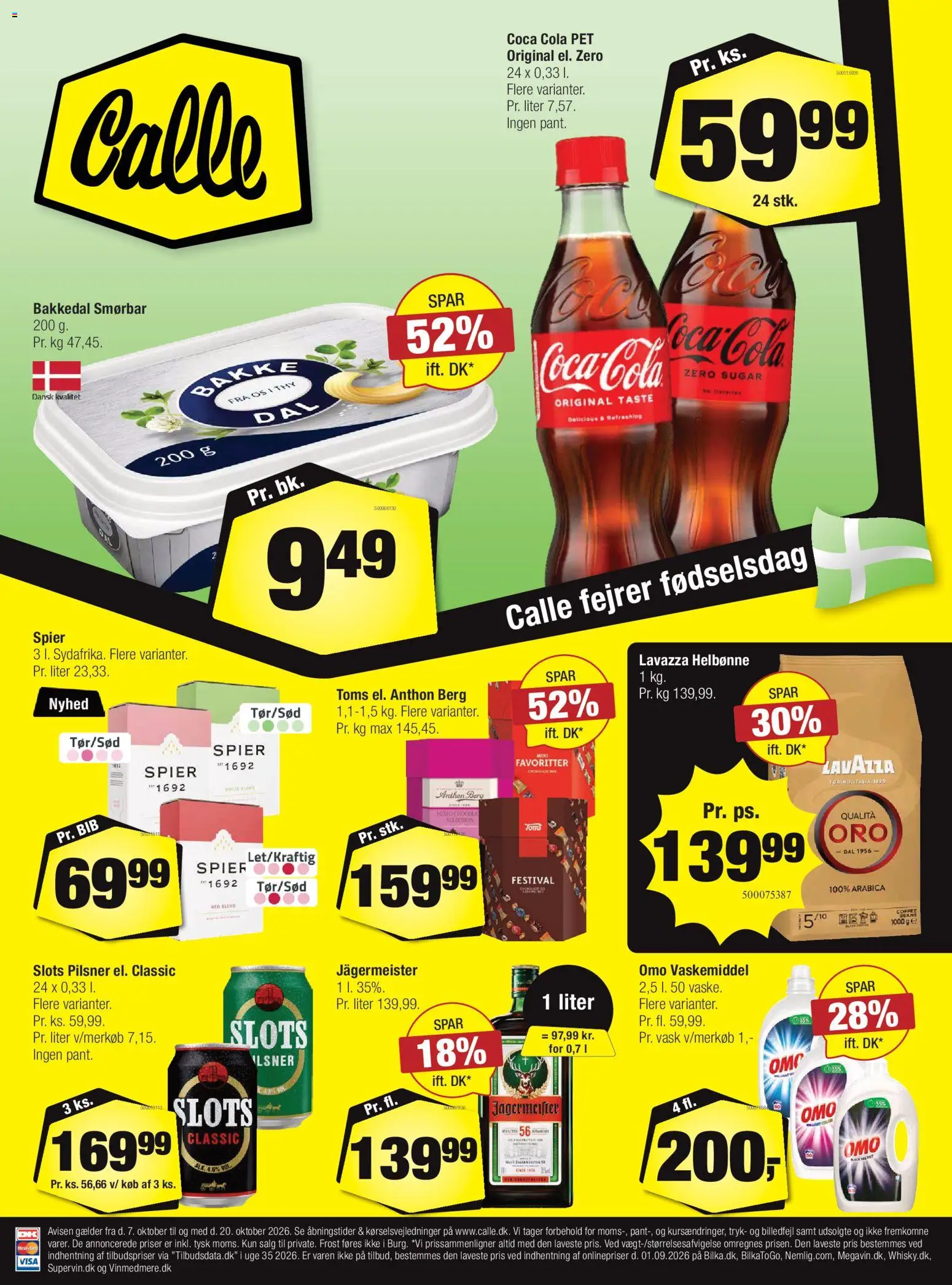 Eksempel på tilbudsavis Calle - Tilbudsavis fra butik Calle gyldig fra 07/10/2026 - Coca Cola, Cola