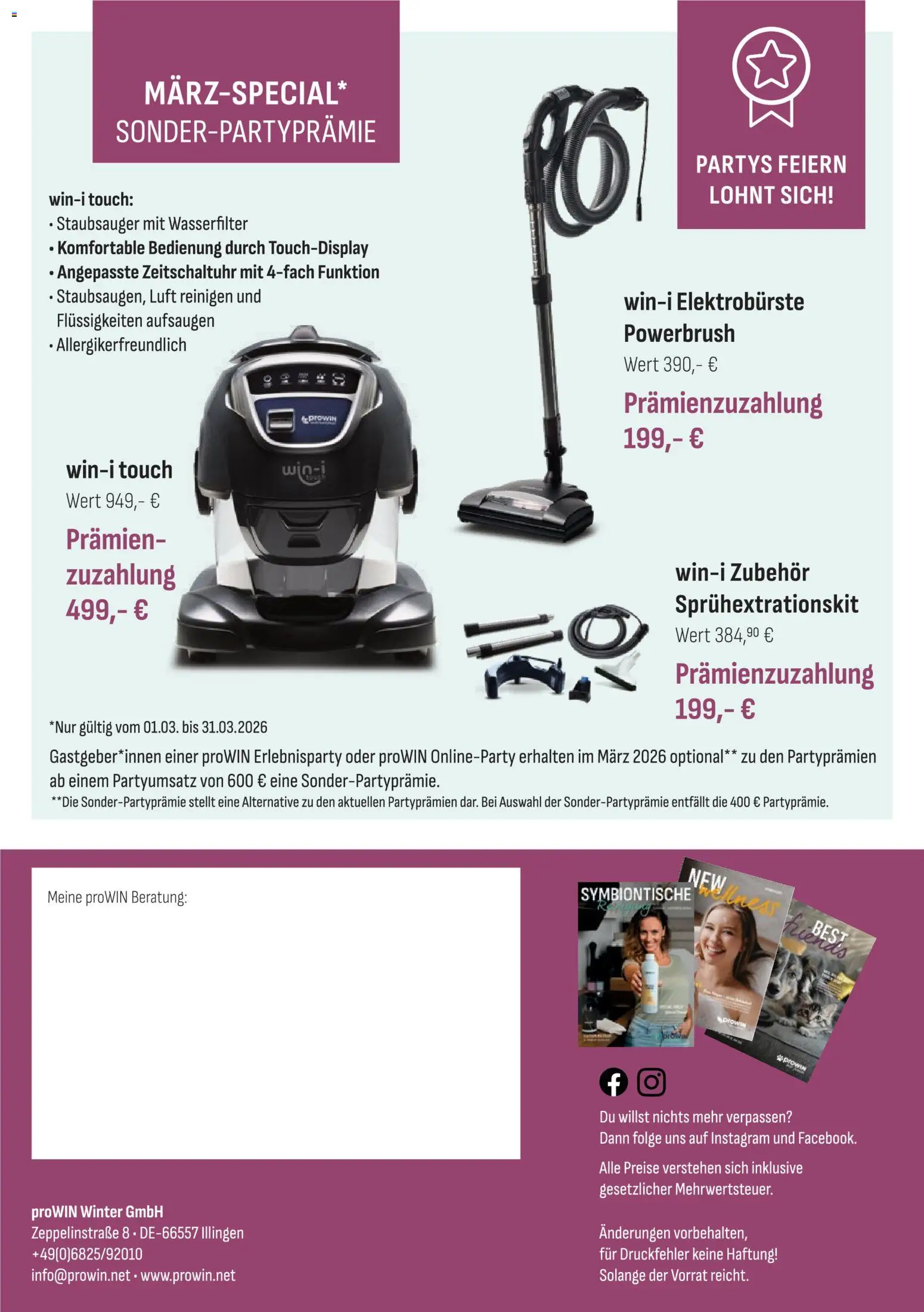 Vorschau von dem Prospekt des Geschäftes Prowin, gültig ab dem 01.02.2026 - Staubsauger