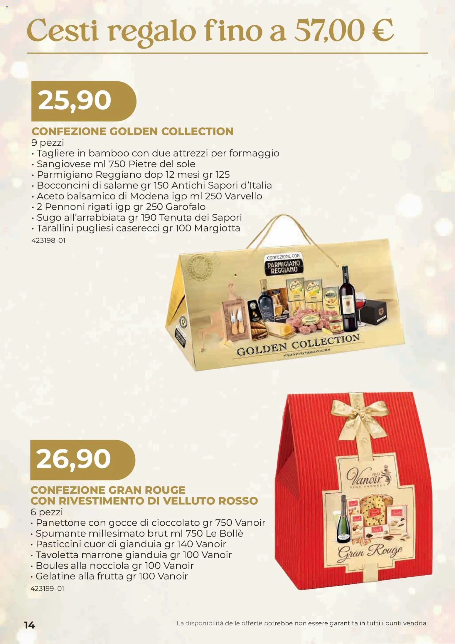 Anteprima dell'opuscolo Sogegross volantino Strenne dal negozio Sogegross valido da 27/10/2026 - Formaggio, Parmigiano reggiano, Sugo, Parmigiano, Pasticcini, Garofalo, Spumante, Tavoletta