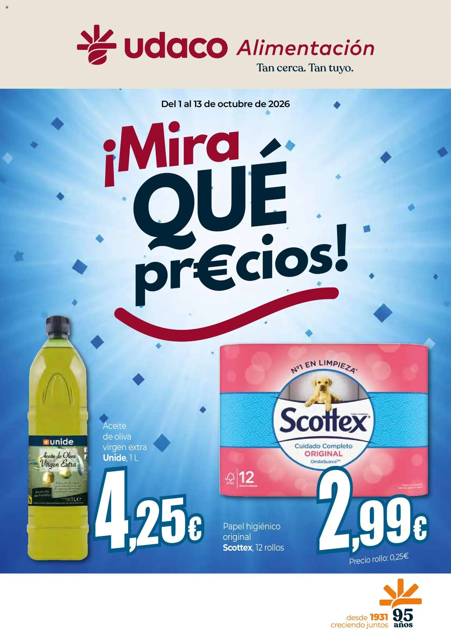 Vista previa del folleto de la tienda Unide válido desde el 01/10/2026 - Aceite de oliva, Aceite, Aceite de oliva virgen extra, Papel higienico
