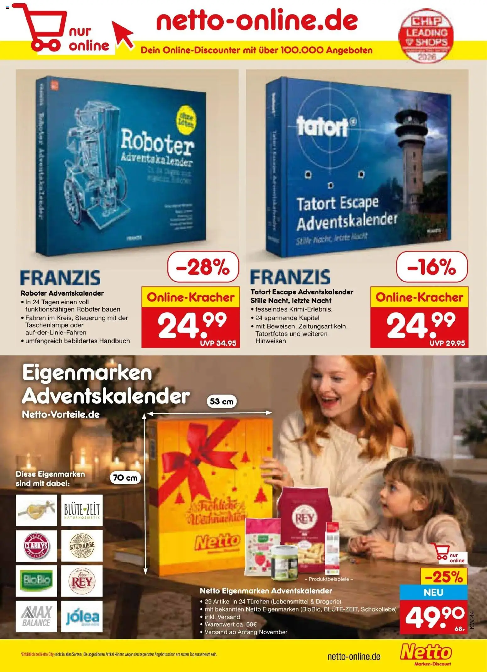Vorschau von dem Prospekt des Geschäftes Netto Marken-Discount, gültig ab dem 28.10.2026 - Pasta, Roboter