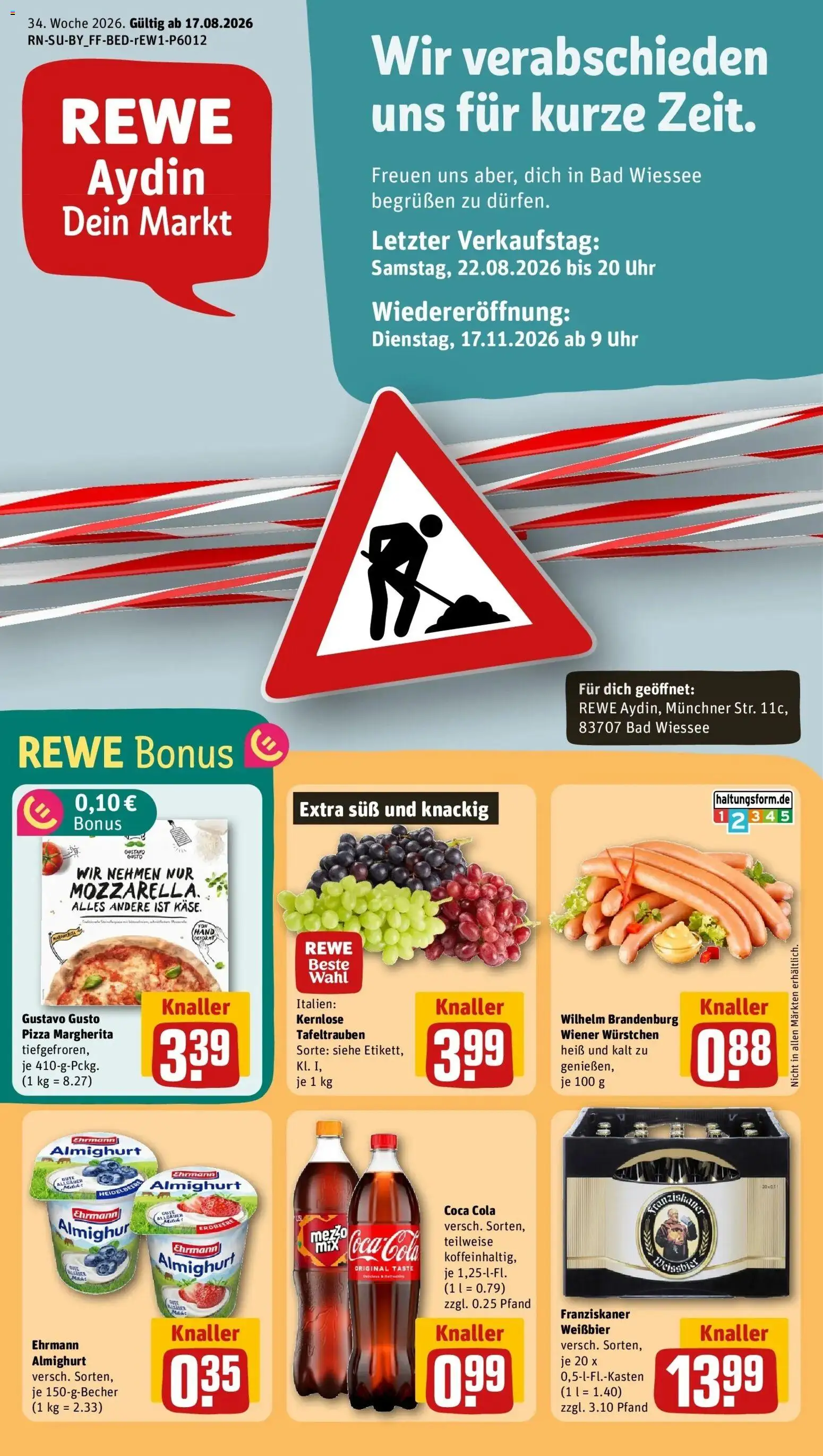 Vorschau von dem Prospekt des Geschäftes Rewe, gültig ab dem 17.08.2026