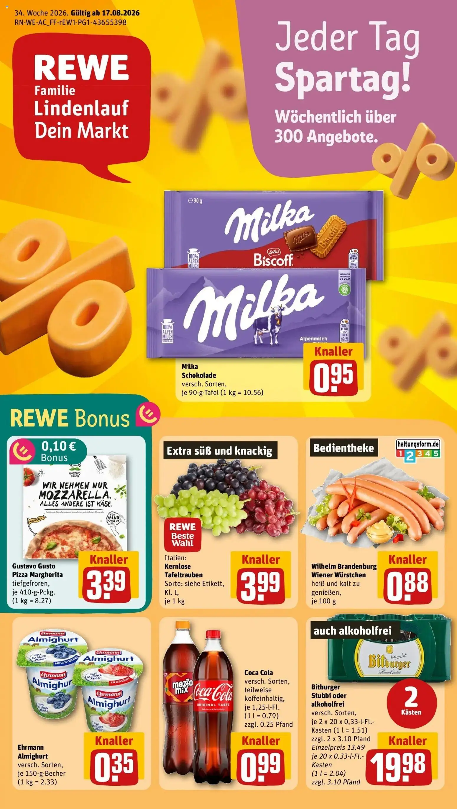 Vorschau von dem Prospekt des Geschäftes Rewe, gültig ab dem 17.08.2026