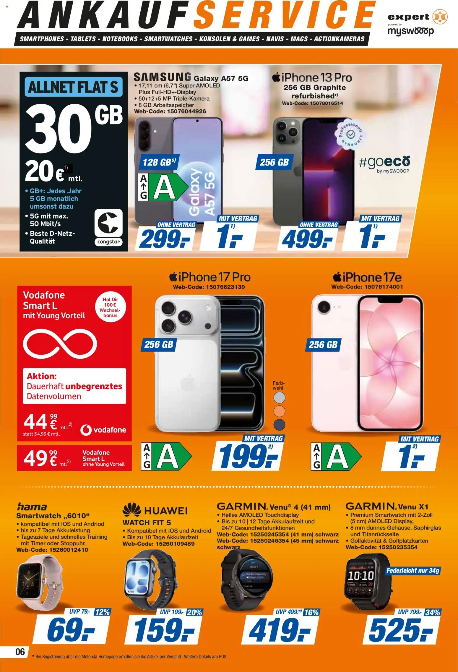 Vorschau von dem Prospekt des Geschäftes Expert, gültig ab dem 04.09.2026 - Samsung, Iphone, Smartwatch, Huawei, Smartphones
