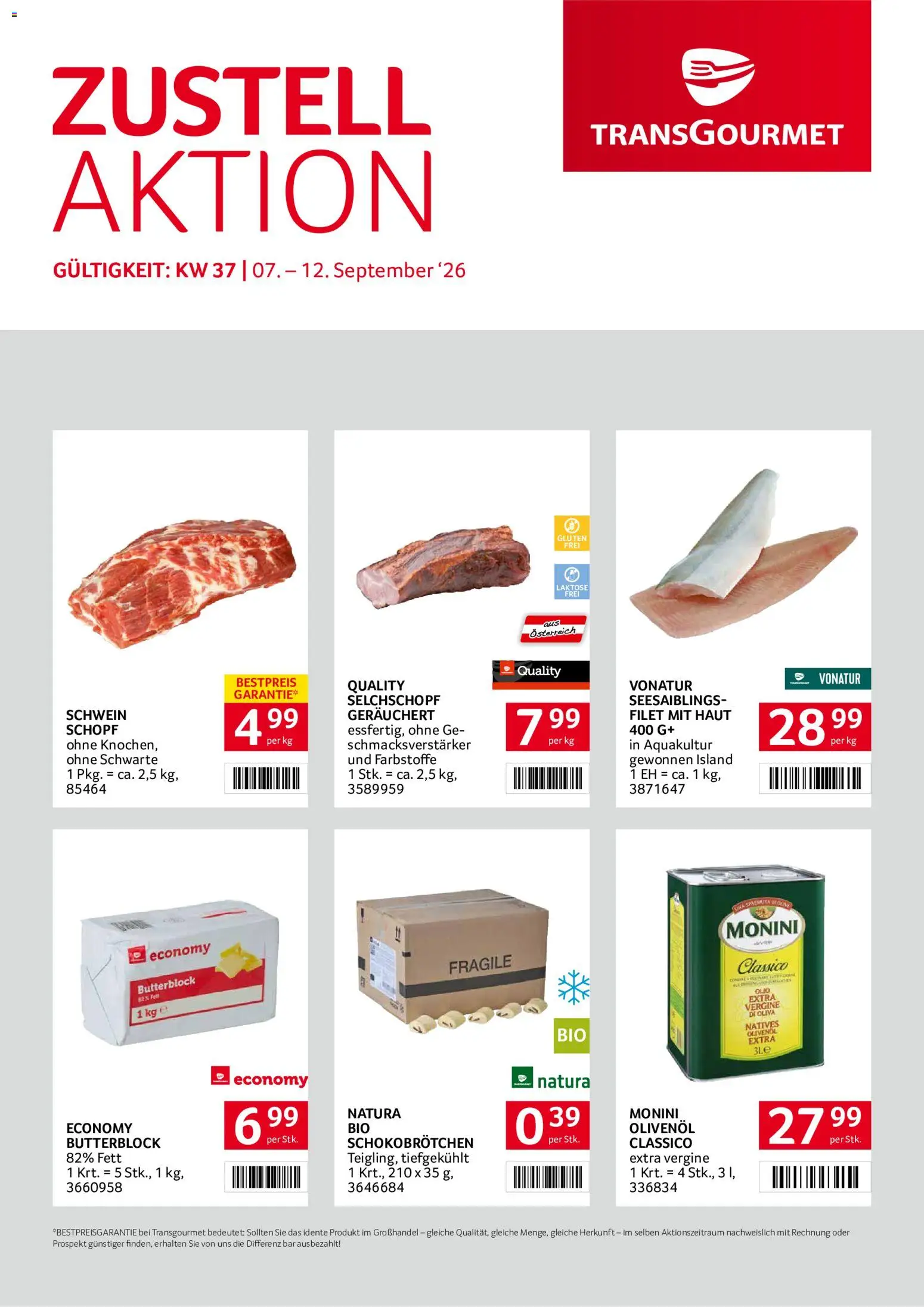 Vorschau der Angebote: Transgourmet Transgourmet Zustellaktion gültig ab 07.09.2026