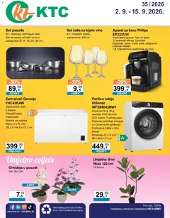 Pregled letka KTC Katalog tehnike i posuđa trgovine KTC vrijedi od 02.09.2026