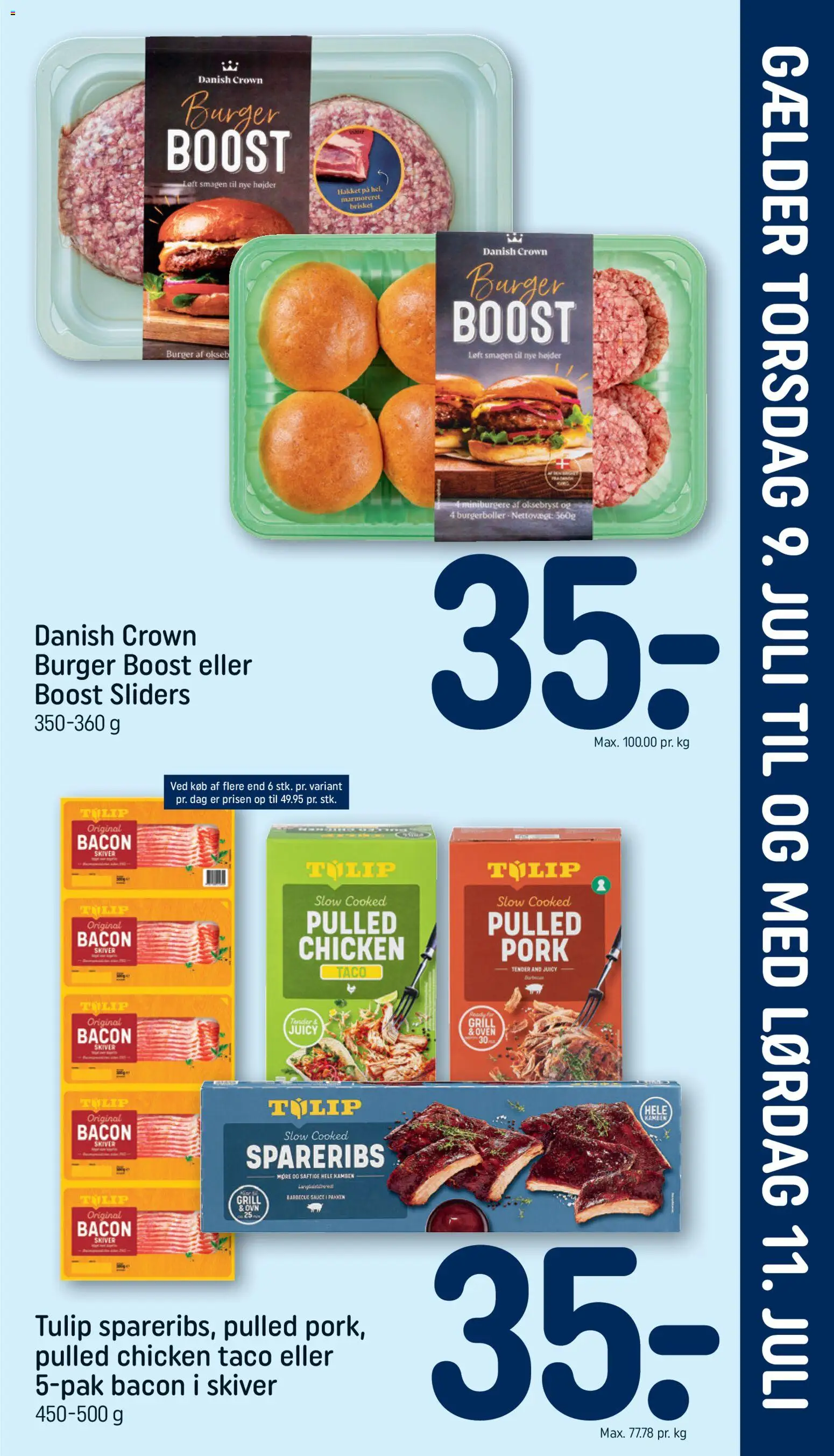 Eksempel på tilbudsavis Rema 1000 - Uge 28 Indstik fra butik Rema 1000 gyldig fra 09/07/2026 - Taco, Spareribs, Bacon, Oksebryst