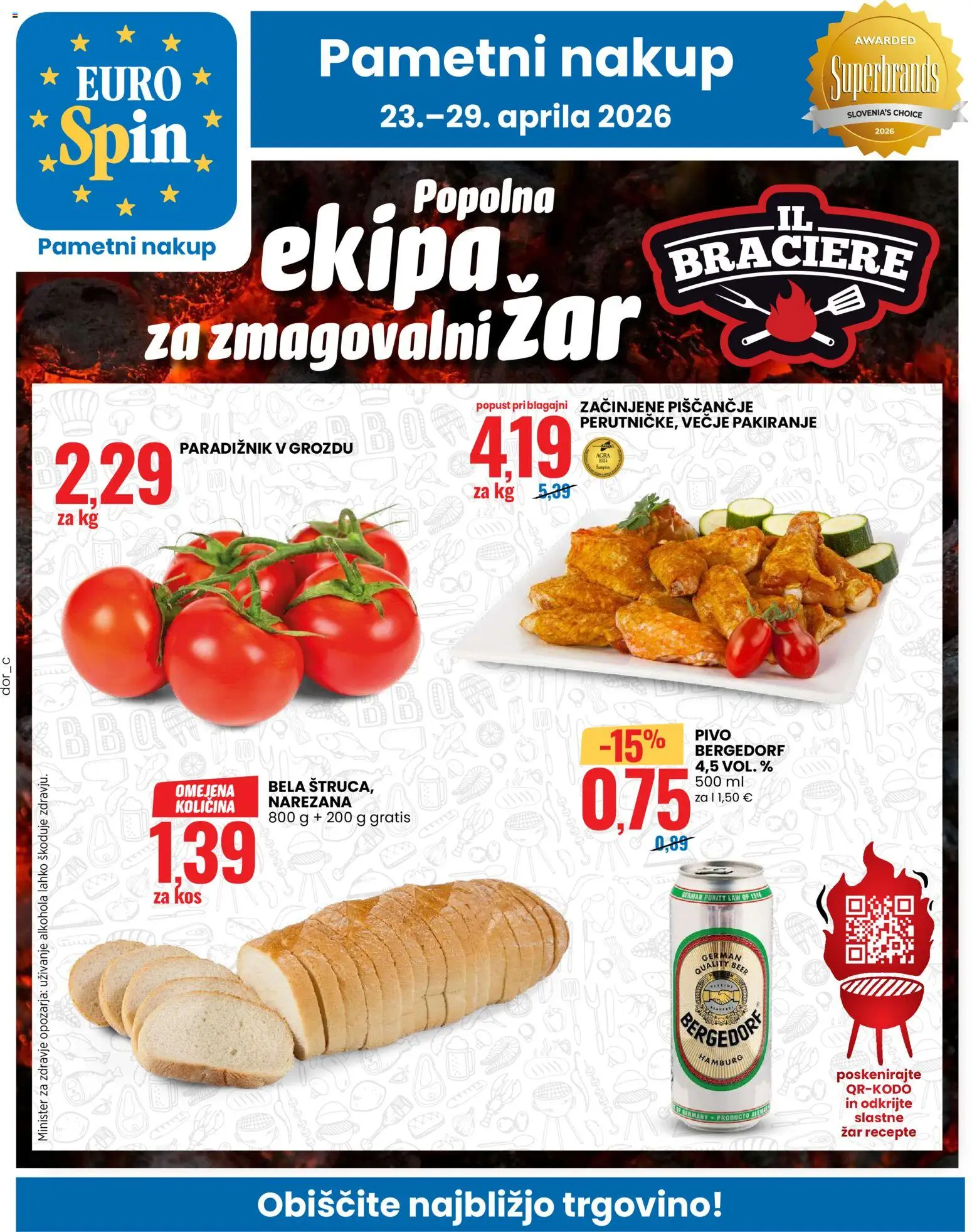Predogled kataloga iz trgovine Eurospin veljaven od 23.04.2026 - Pivo, Kos, Zar, Paradiznik