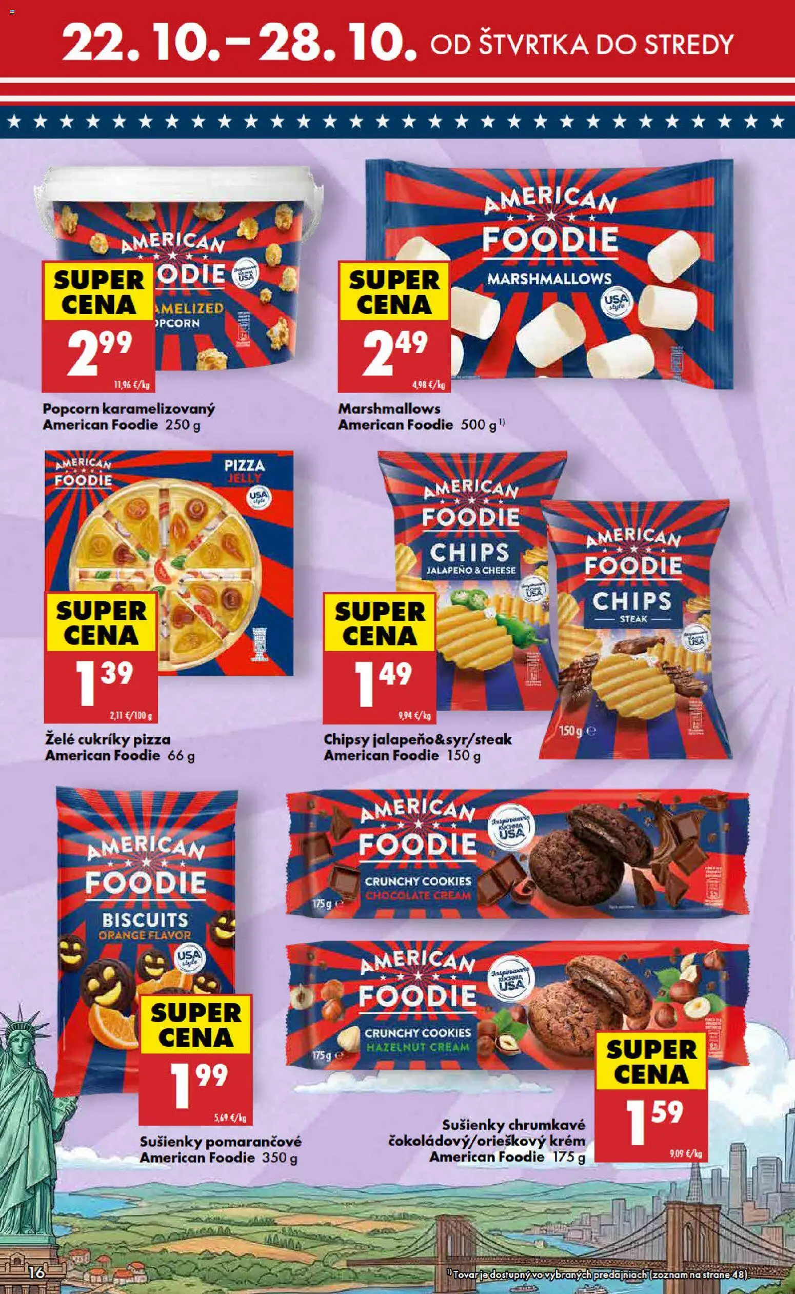 Náhľad Biedronka letáku platného od 22.10.2026 - Pizza, Steak, Popcorn, Chipsy, Cukríky, Sušienky, Krém