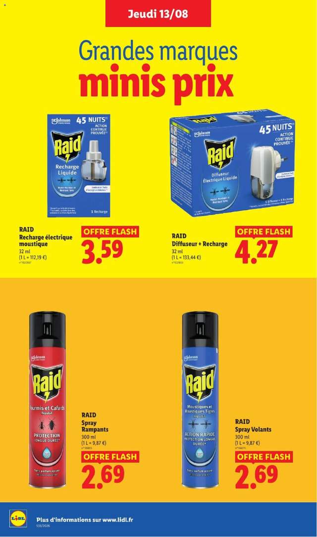 Nouveau catalogue Lidl à partir du 13/08