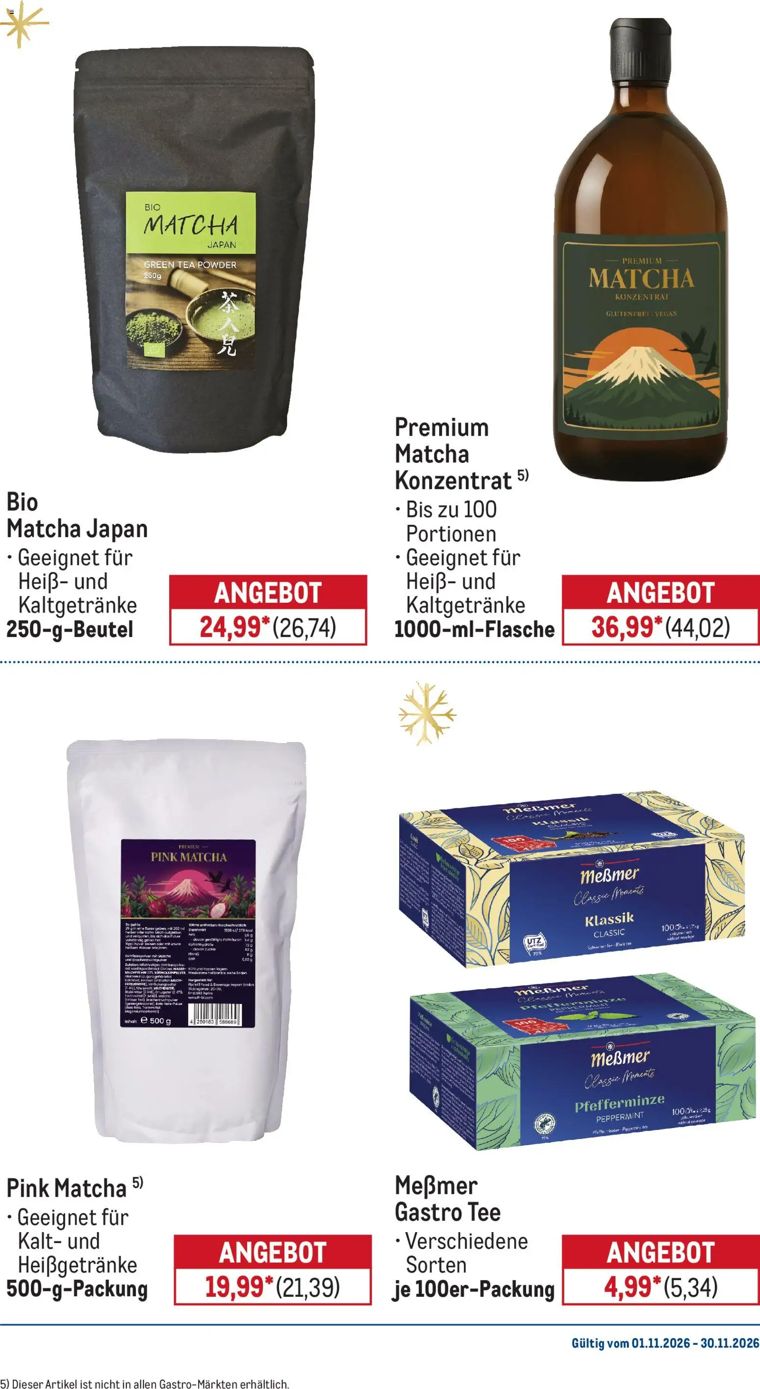 Vorschau von dem Prospekt des Geschäftes Metro, gültig ab dem 01.11.2026 - Tee, Milch, Zucker, Messmer