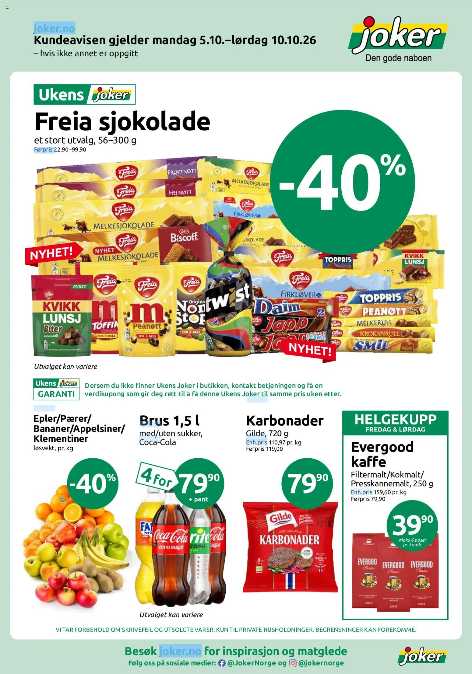 Forhåndsvis Joker kundeavis fra butikk Joker gyldig fra 05/10/2026