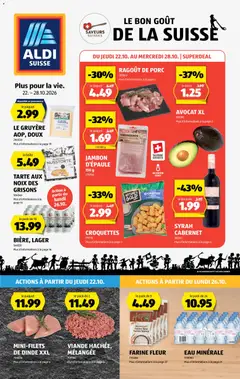 Vorschau des Merkblatts Aldi aktionen FR vom Shop Aldi gültig von 22.10.2026 bis 28.10.2026