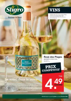 Voorbeeld van Sligro Publicité Vins van winkel Sligro geldig vanaf 02/07/2026