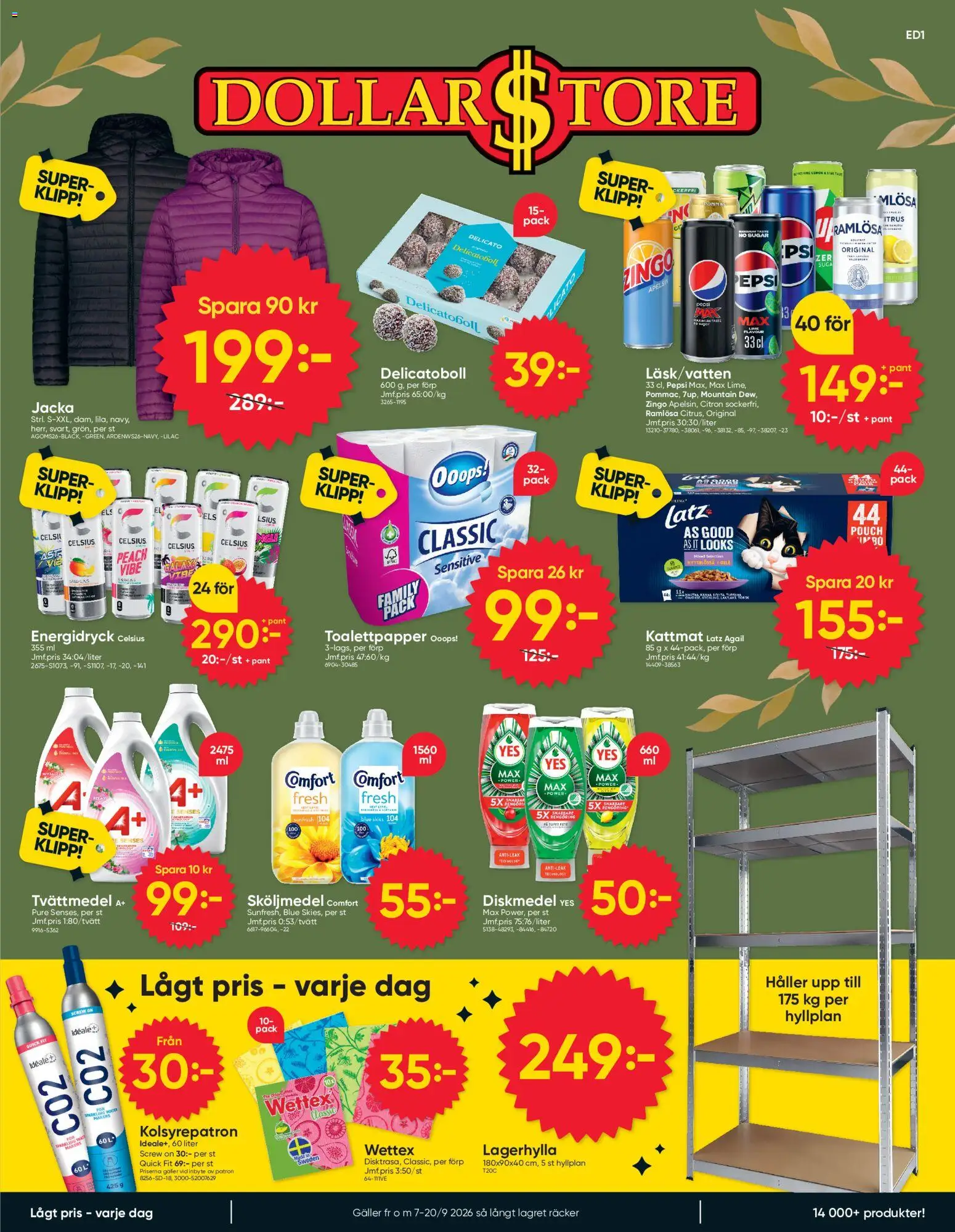 Förhandsgranska reklamblad Dollar Store erbjudanden från butik Dollar Store gäller från 07/09/2026