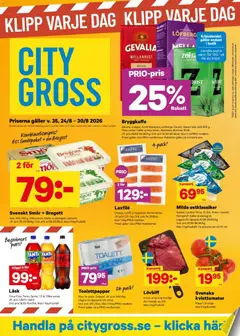 Förhandsgranska reklamblad City Gross erbjudanden från butik City Gross gäller från 24/08/2026