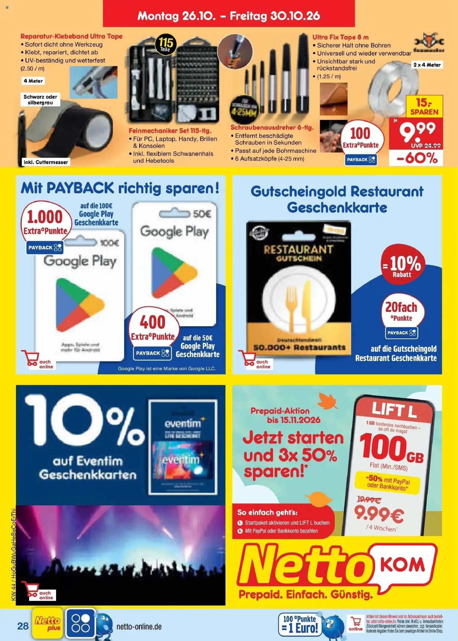 Vorschau von dem Prospekt des Geschäftes Netto Marken-Discount, gültig ab dem 26.10.2026