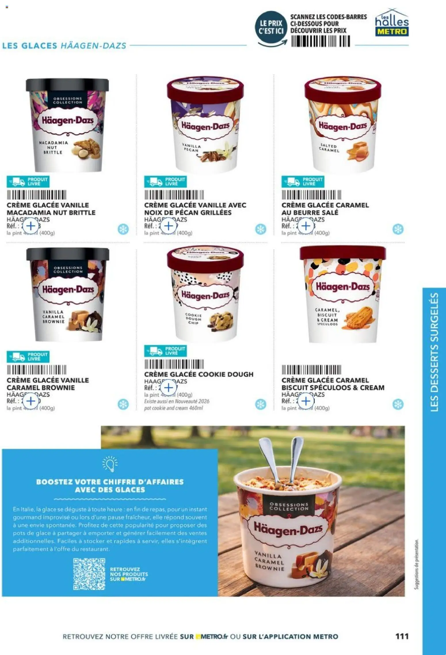 Prévisualisation de METRO - Guide Italie du magasin METRO formulaire valide 28/05/2026 - Glace, Livre, Spéculoos, Beurre, Noix, Glaces, Vanille, Noix de pécan