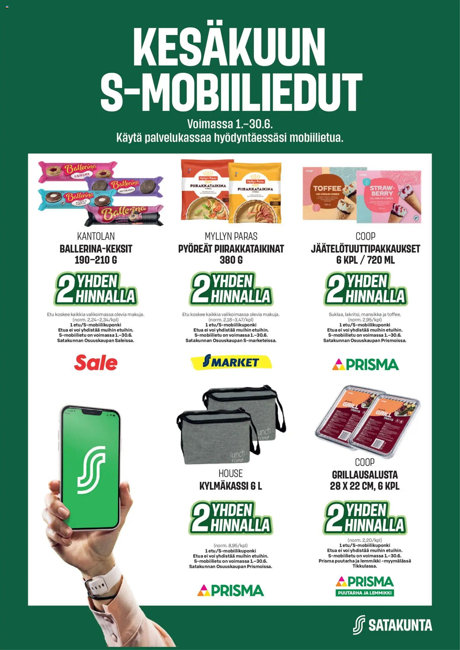 Kaupan Prisma Prisma tarjoukset - Kesäkuun S-mobiiliedut esikatselu, voimassa 01/06/2026