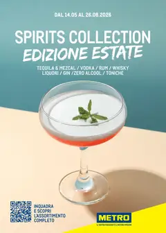 Anteprima dell'opuscolo Metro volantino Spirits Collection - Estate dal negozio Metro valido da 14/05/2026