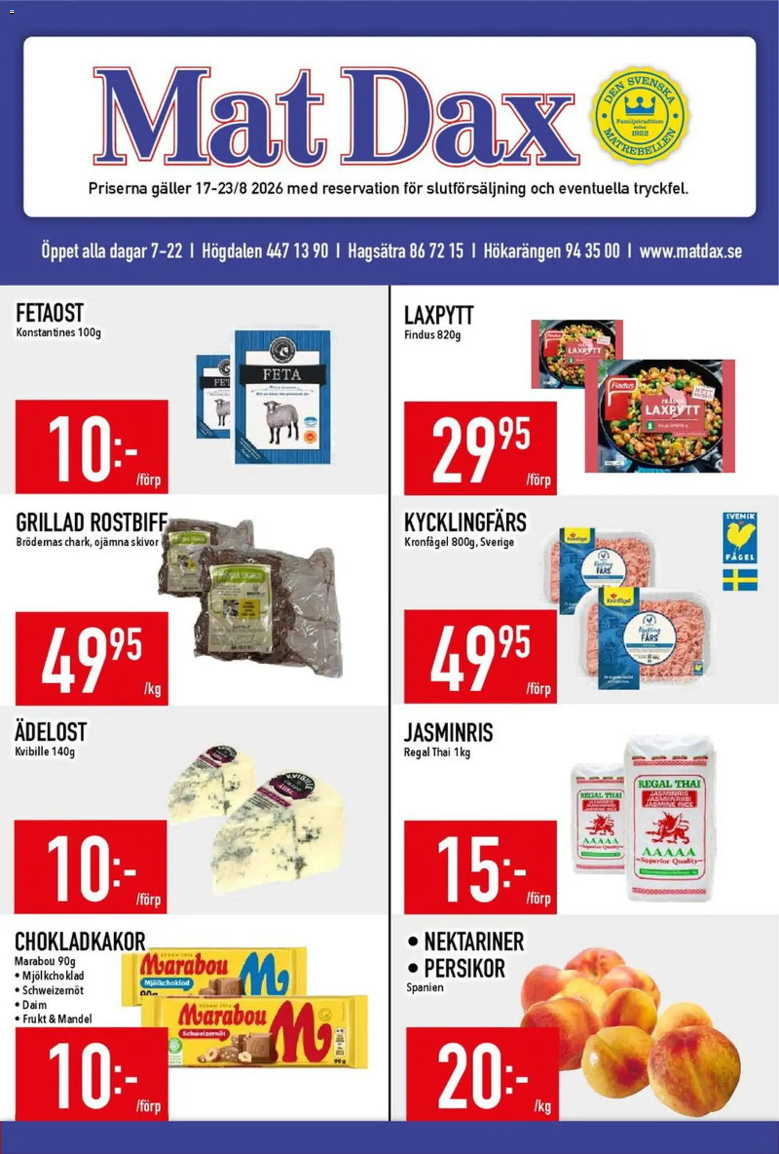 Förhandsgranska reklamblad Matdax erbjudanden från butik Matdax gäller från 24/08/2026