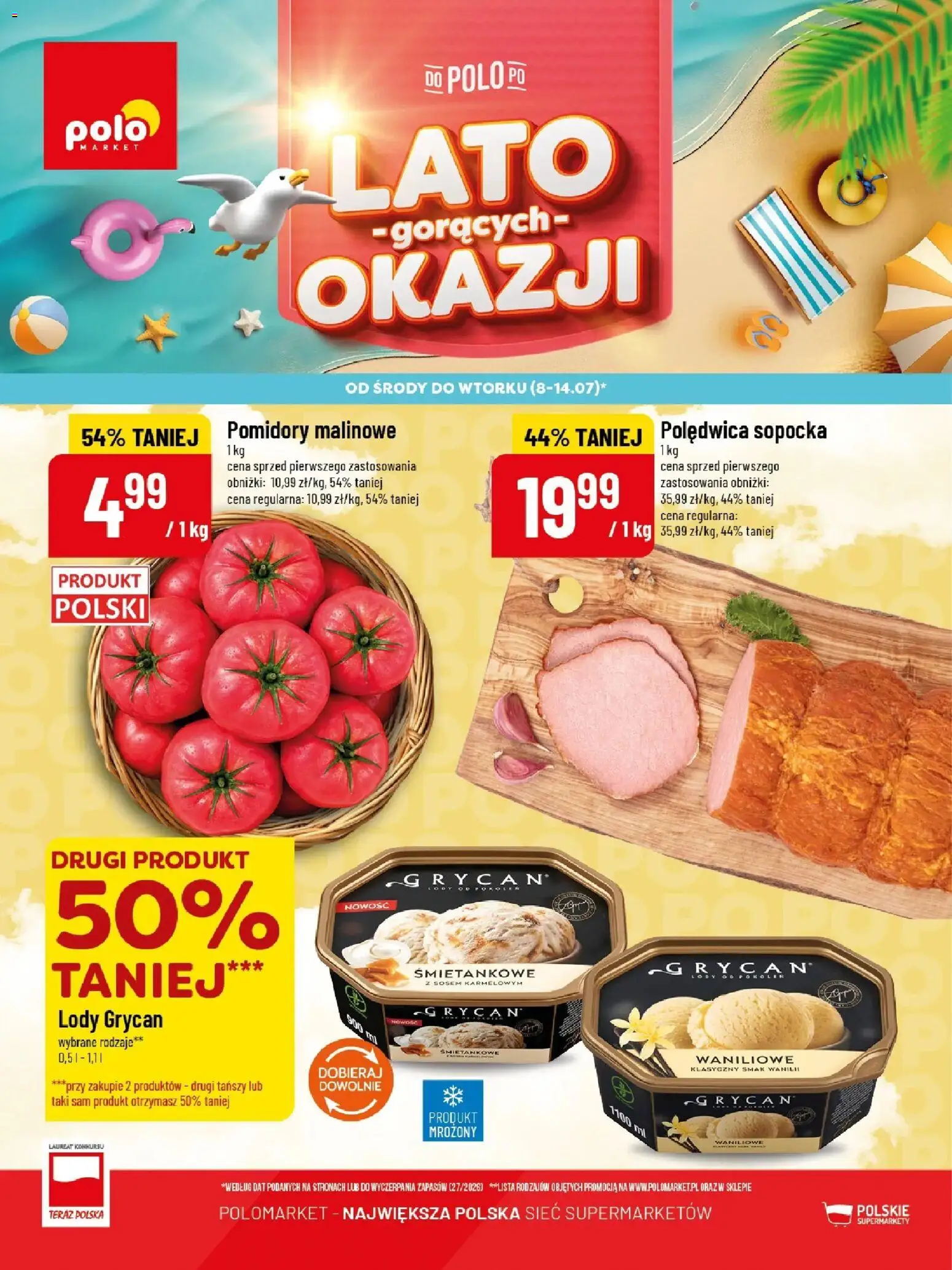 Pogląd gazetki "POLOmarket gazetka - Nowe promocje nad morzem" ze sklepu POLOmarket ważnej od 08.07.2026