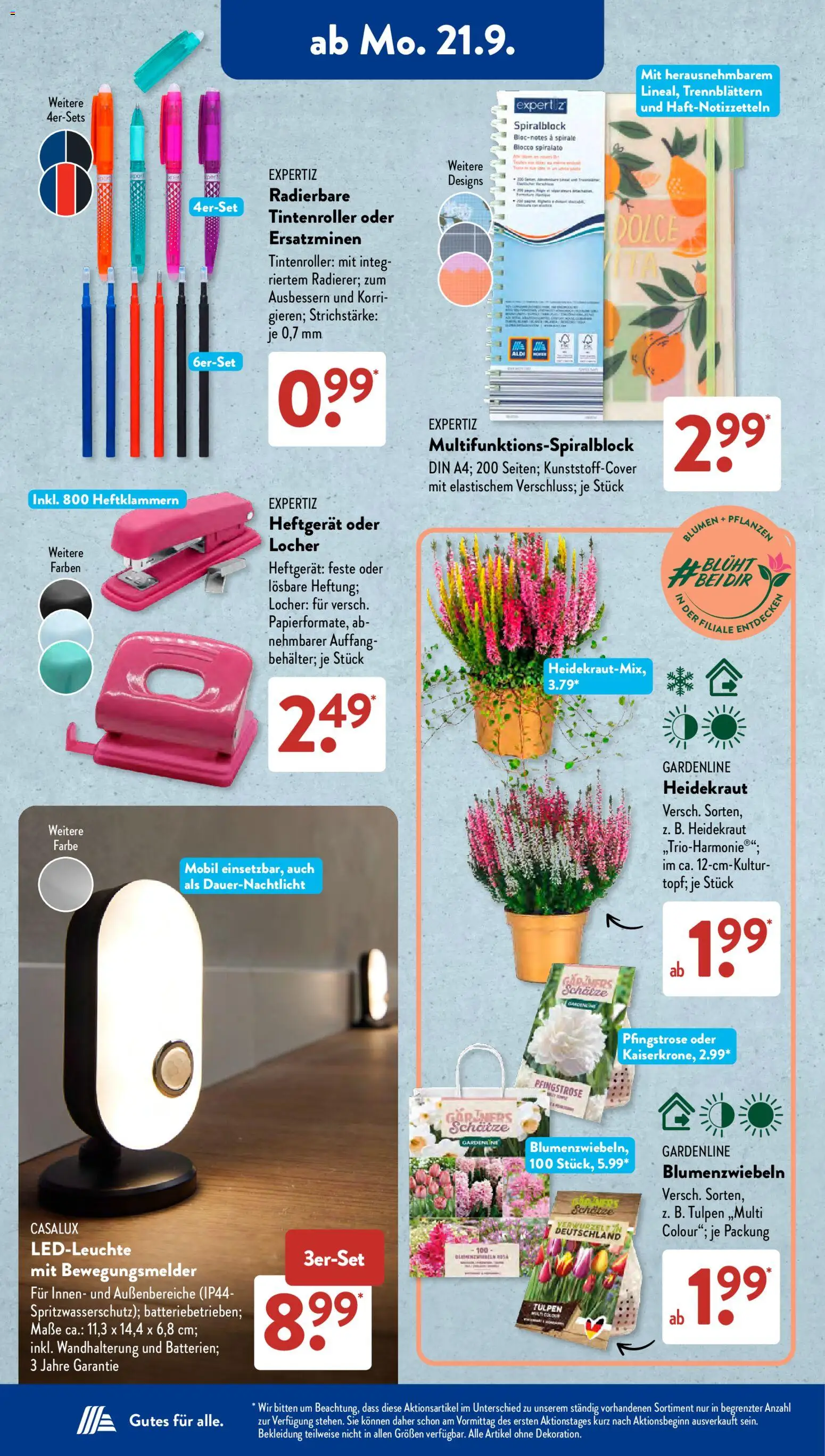 Vorschau von dem Prospekt des Geschäftes Aldi Süd, gültig ab dem 21.09.2026 - Kuchen, Madeleines, Eier, Creme