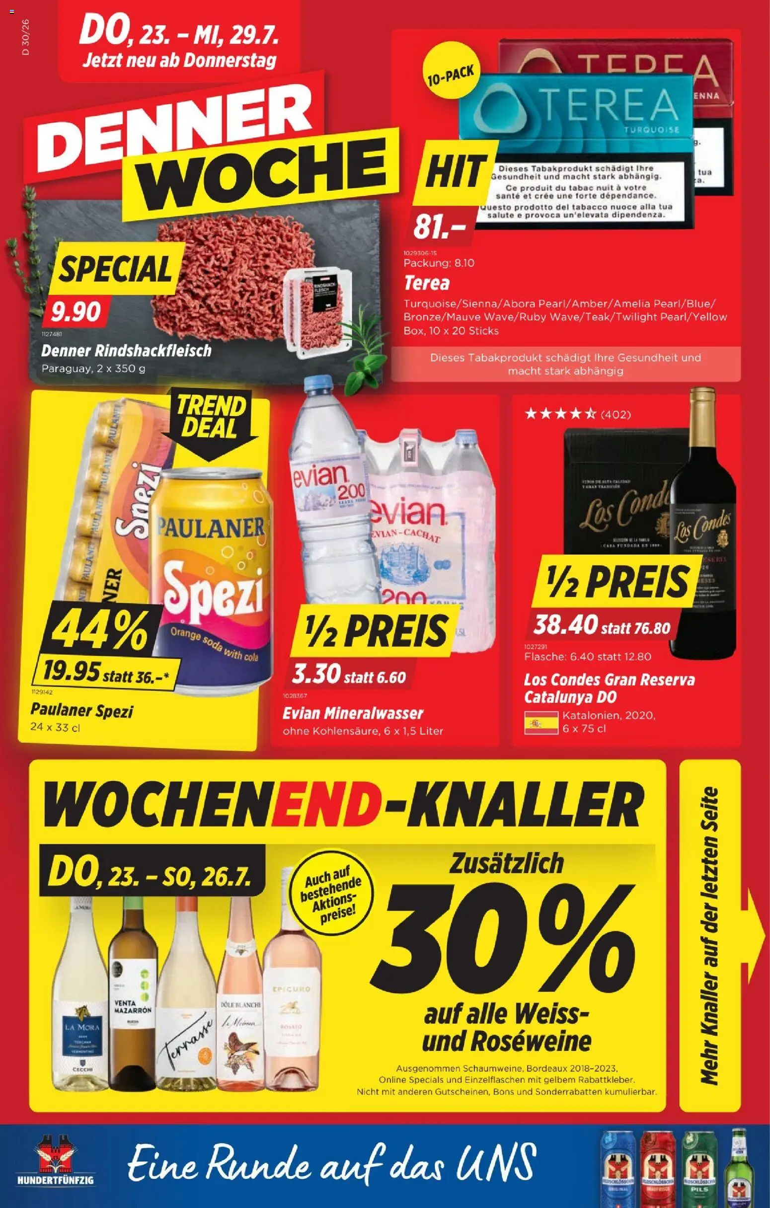 Vorschau des Merkblatts Denner aktionen vom Shop Denner gültig von 23.07.2026 bis 29.07.2026