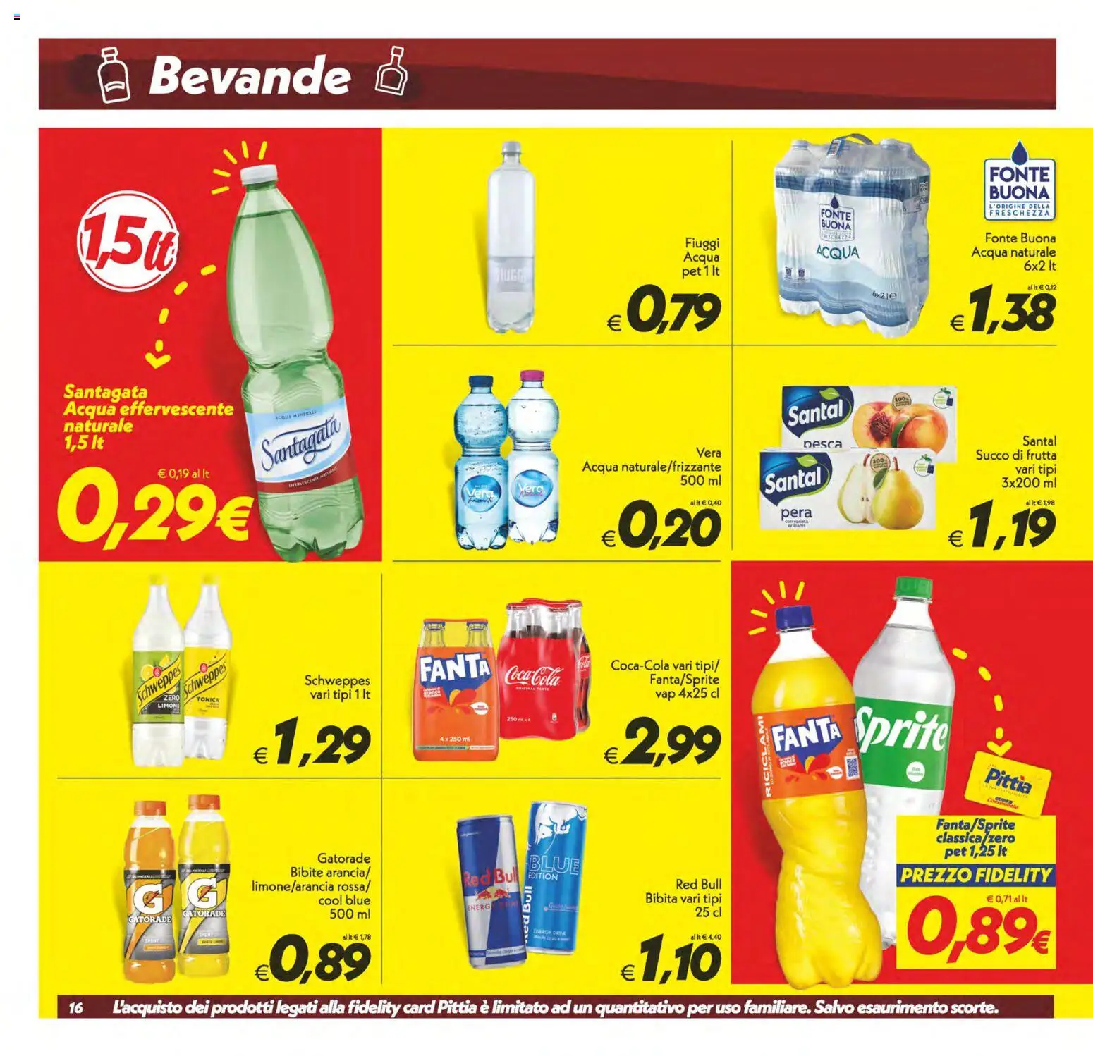 Anteprima dell'opuscolo SuperConveniente volantino Caltanissetta, San Cataldo, Avola, Lascari, Milazzo, Barcellona dal negozio SuperConveniente valido da 23/10/2026 - Acqua, Red Bull, Acqua minerale, Bibita, Pera, Fanta, Bibite, Succo di frutta