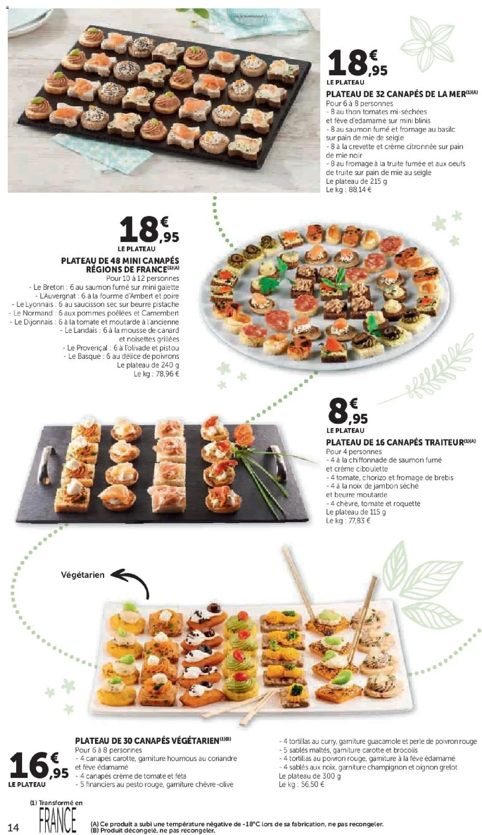 Prévisualisation de Super U - La carte Printemps Été du magasin Super U formulaire valide 03/03/2026 - Fromage, Canapés, Edamame, Crevette, Pesto, Feta, Poivron, Olive