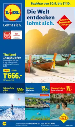 Vorschau des Merkblatts Lidl aktionen Reise-Highlights vom Shop Lidl gültig von 30.09.2026 bis 31.10.2026