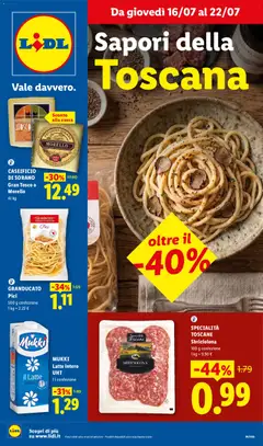 Anteprima dell'opuscolo Lidl volantino Toscana dal negozio Lidl valido da 16/07/2026