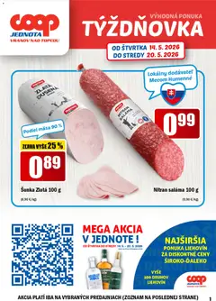 Náhľad COOP Jednota letáku platného od 14.05.2026