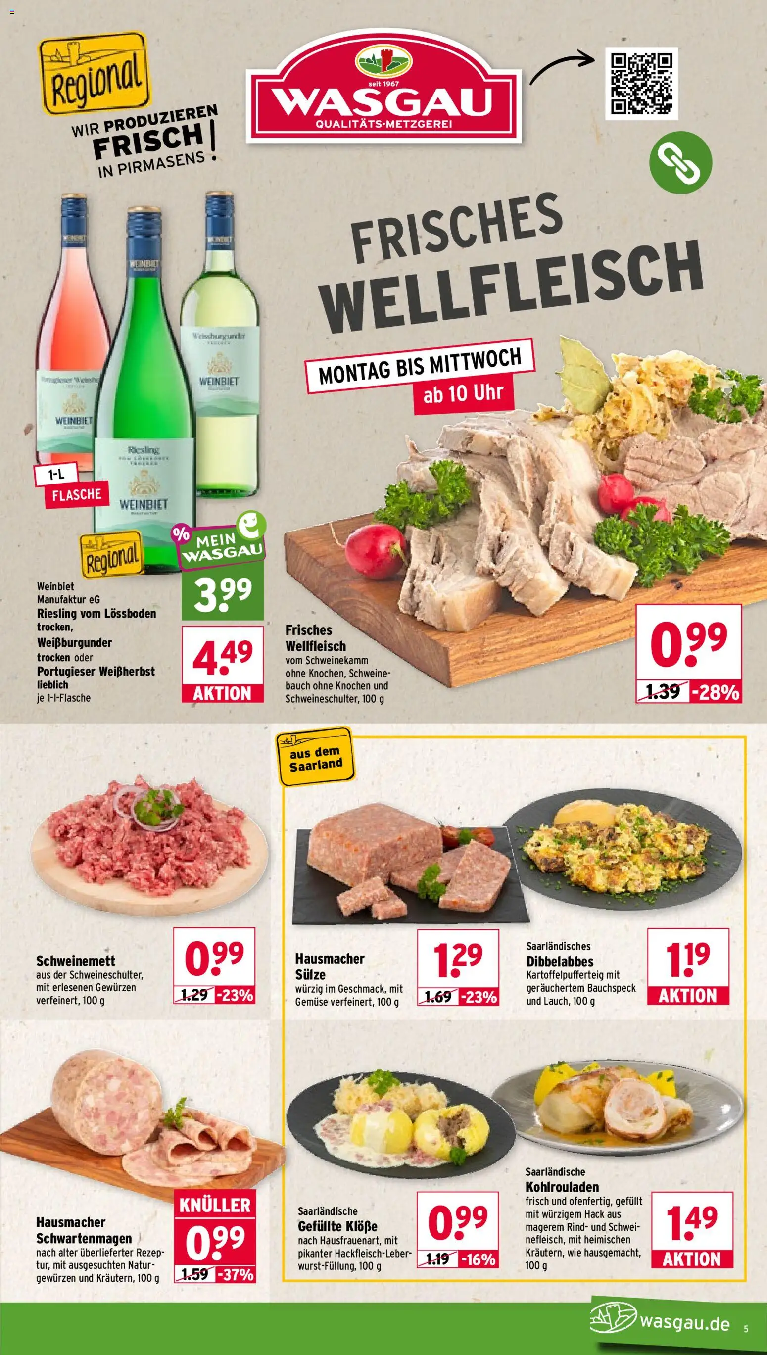 Vorschau von dem Prospekt des Geschäftes Wasgau, gültig ab dem 26.10.2026 - Uhr, Gemüse
