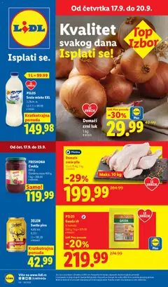 Pregled Lidl kataloga - važi od 17.09.2026