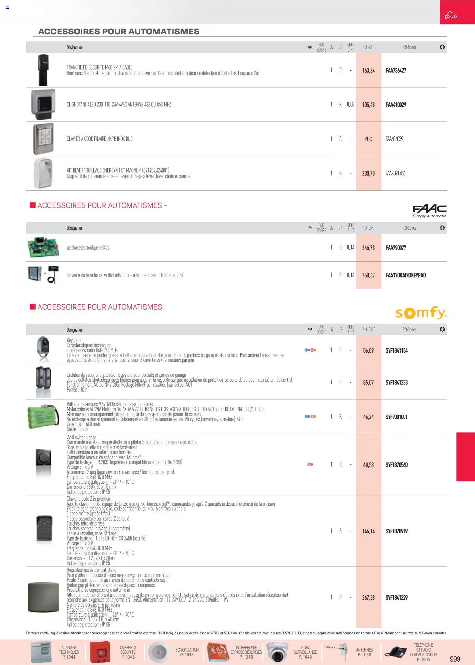 Prévisualisation de Brochure sécurité, communication du magasin Rexel formulaire valide 18/11/2025 - Vidéo, Radio, Batterie, Clavier, Porte, Clé, Câble, Portes