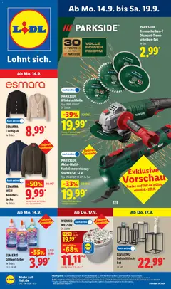 Vorschau von dem Prospekt des Geschäftes Lidl, gültig ab dem 14.09.2026