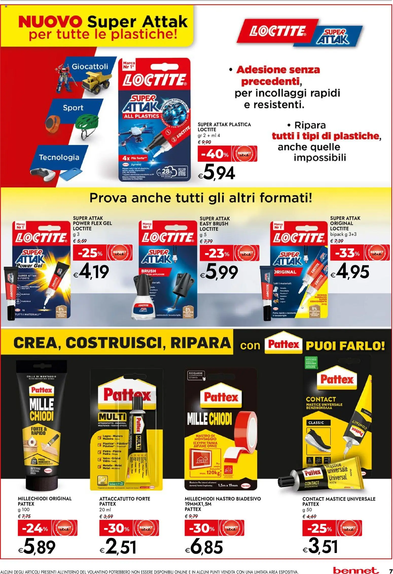 Anteprima dell'opuscolo bennet volantino Extra dal negozio bennet valido da 22/10/2026 - Giocattoli, Colla, Presa, Chiodi