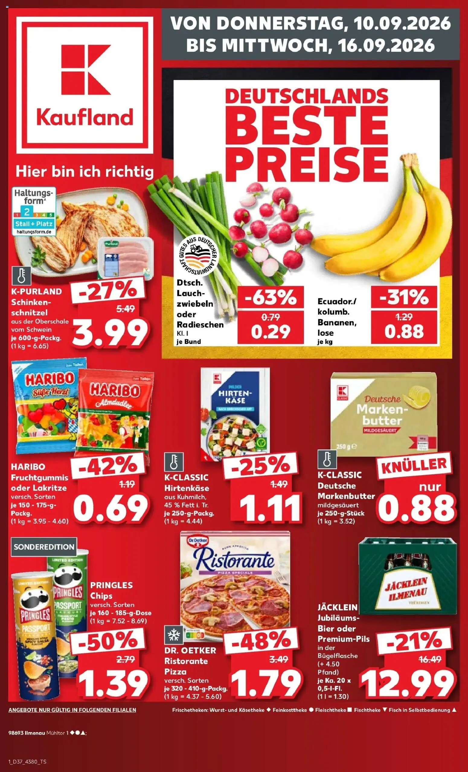 Vorschau von dem Prospekt des Geschäftes Kaufland, gültig ab dem 10.09.2026 - Chips, Butter, Bier, Fisch, Wurst, Lauch, Pringles, Schinken