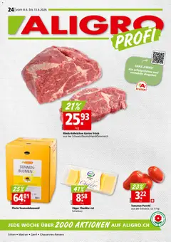 Vorschau des Merkblatts Aligro aktionen Chavannes, Matran, Genf, Sitten vom Shop Aligro gültig von 08.06.2026 bis 13.06.2026
