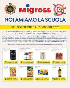 Anteprima dell'opuscolo Migross volantino Noi Amiamo la Scuola dal negozio Migross valido da 21/09/2026