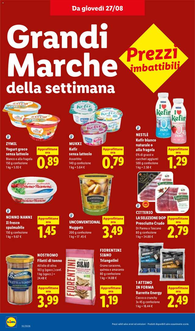 Nuovo volantino Lidl dal 27/08