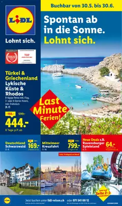 Vorschau des Merkblatts Lidl Aktionen Reisen vom Shop Lidl gültig von 30.05.2026 bis 30.06.2026