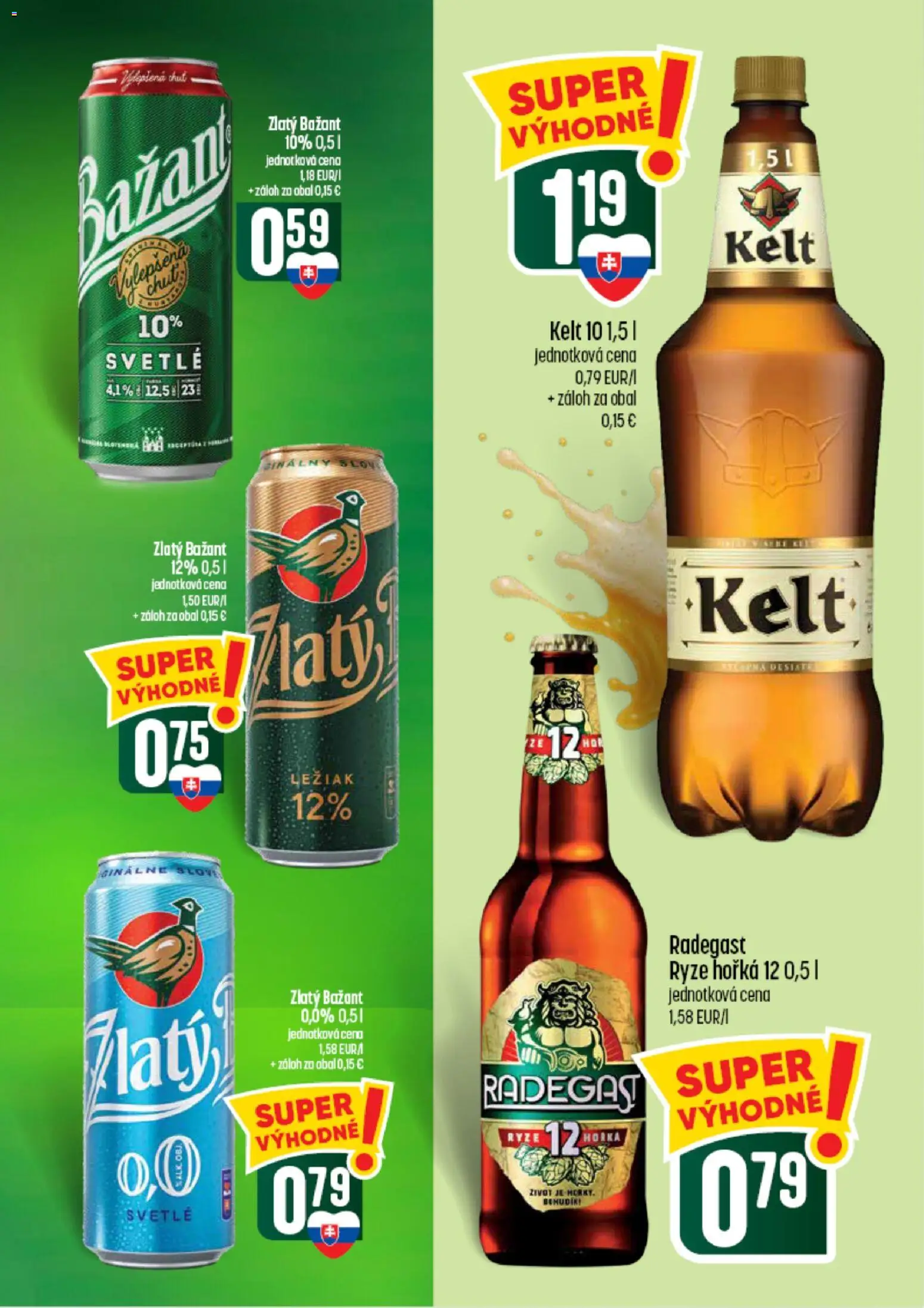 Náhľad COOP Jednota letáku platného od 10.09.2026 - Radegast, Kelt, Zlatý Bažant