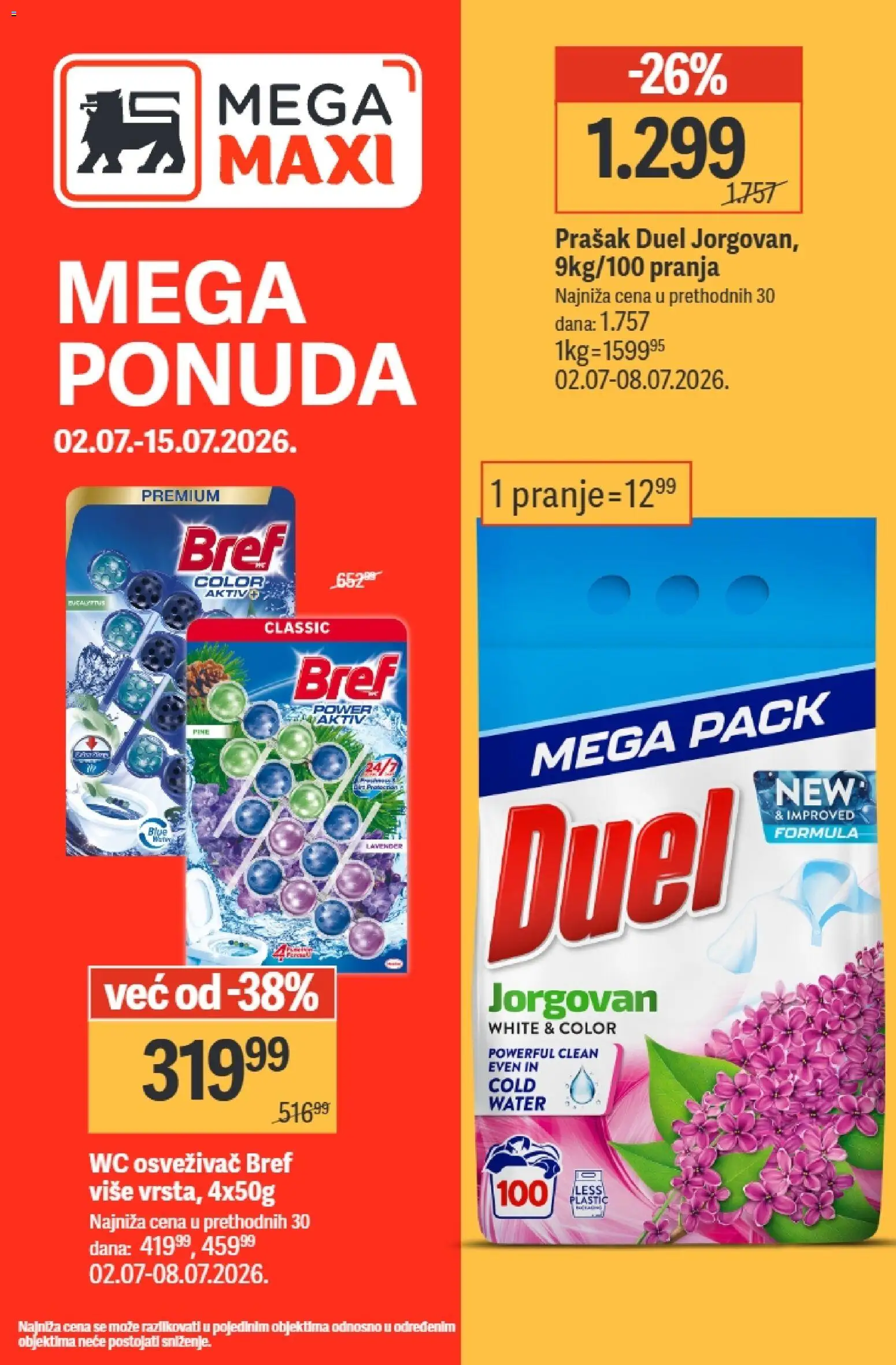 Pregled Mega Maxi kataloga - važi od 02.07.2026