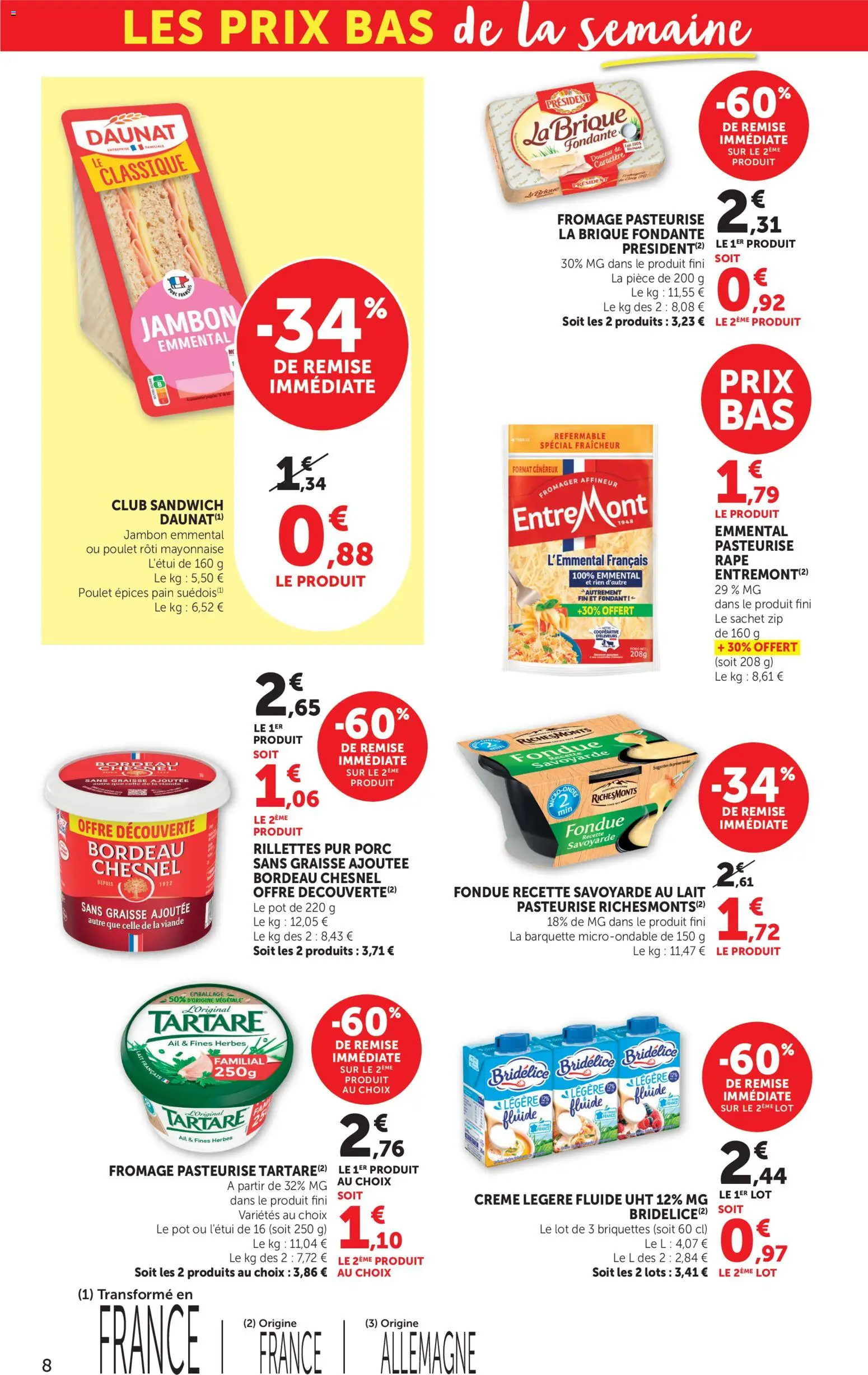Prévisualisation de bi1 Catalogue du magasin bi1 formulaire valide 27/10/2026 - Fromage, Poulet, Lait, Jambon, Mayonnaise, Emmental, Râpe, Bridélice